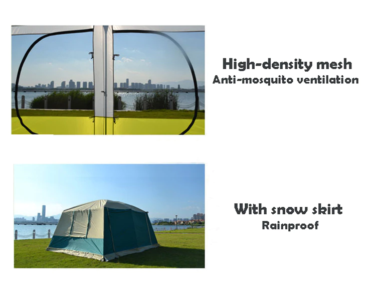 Cheap Goat Tents New Arrival! Outdoor 8 12 Person Ultra large Tent Anti UA Double Layer Waterproof Tents Outdoor Camping Large Gazebo Sun Shelter Tents 